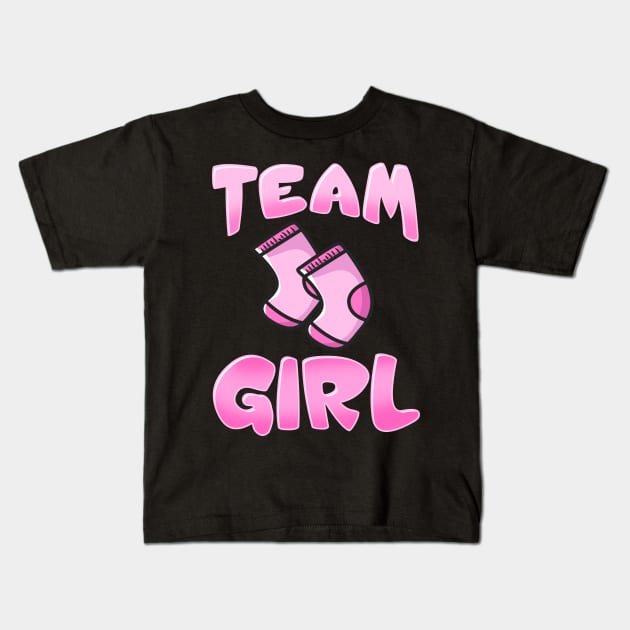 Team Girl - Pregnancy Announcement Gift Kids T-Shirt by biNutz